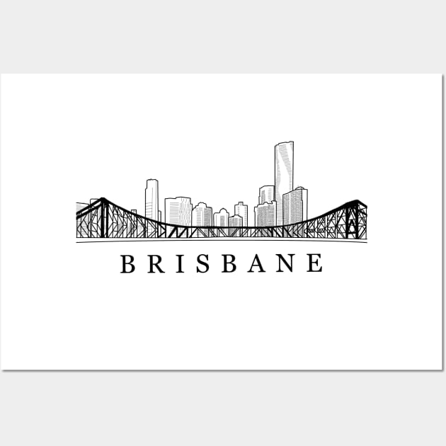 Brisbane Skyline Wall Art by kailanjadeart